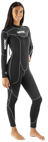 SEAC Sense Long Lady, Einteiliger Nass-Neoprenanzug ohne Kapuze für Schnorcheln und Tauchen, 3 mm Neopren