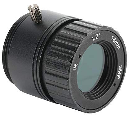 Kameraobjektiv, CCTV Festes 16-mm-5-Megapixel-Objektiv, Unterstützt Hochauflösende Pixel, CS-Mount, festes Fokusobjektiv, Geeignet für die meisten Modellen von Überwachungskameras