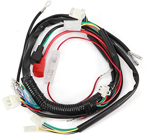 Câblage de démarrage de moteur électrique Qiilu, faisceau de métier à tisser de câblage de démarrage de moteur électrique pour moto de Pit Bike ATV Quad 70cc 90cc 110cc 125cc