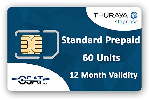 Thuraya Scheda SIM standard per telefono satellitare con 60 unità