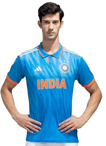 adidas India Cricket ODI Replica Jersey (L) Bright Blue