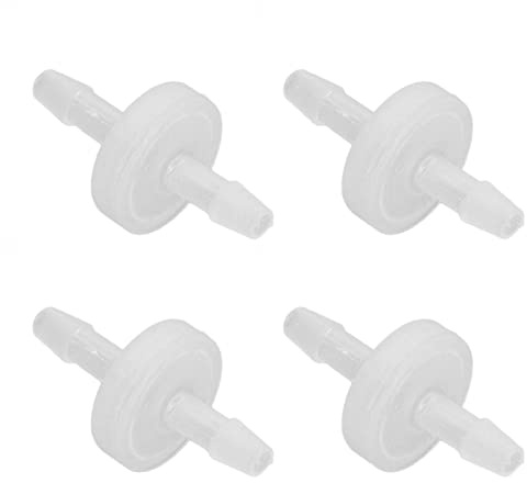 12 St Akvarium Backventil Luftbackventil Oljebeständig Envägsluftventil PP Backventil för Fisktank Kemisk Industri (4 mm)