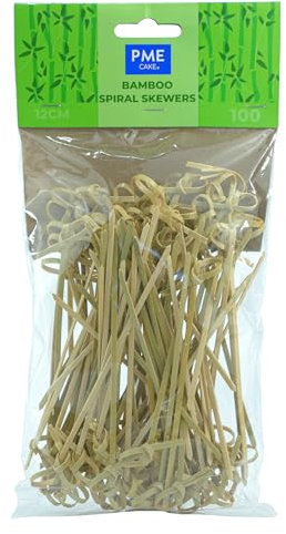 PME Brochettes en Bambou en Spirale 12 cm, Pack de 100