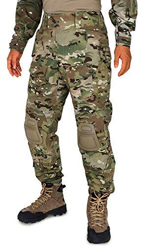 KRYDEX Tactical Men's K3 Combat Pants with Knee Pads (US, Alpha, Medium, Regular, Regular, MC)