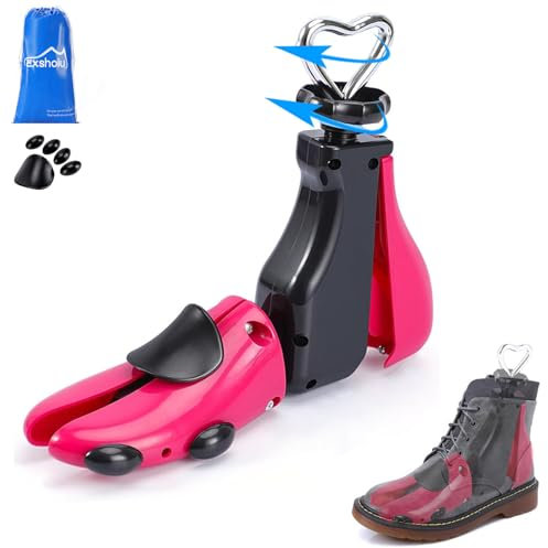 Exshoiu Shoe Stretcher Men Women, 4-Way Boot Stretcher Stretch Width & Length, Adjustable Leather Boot Widener Stretcher for Wide Feets