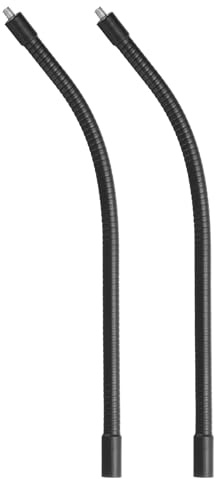PATIKIL 12 Schwanenhals, 2 Stück 1/4-20 Weibliches zu Männliches Gewinde Metall Universal Schlauch Flexibler Arm Schwanenhals-Rohrverlängerungshalter für Action-Kamera, Schwarz.