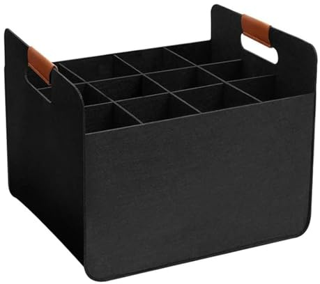 37 x 32 x 22 cm vinväska i – återanvändbar filtflaskväska, vinhållare för | 12 flaskor, filtflaskor väska, flaskhållare filtväska, flaskpåse av