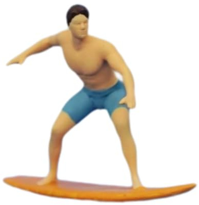 TTETTZ Figura in Miniatura di Surfista in Scala 1:64, Statuetta in Miniatura, Oggetti di Scena per Foto, Oggetti da Collezione, Accessori per Case delle, Style a