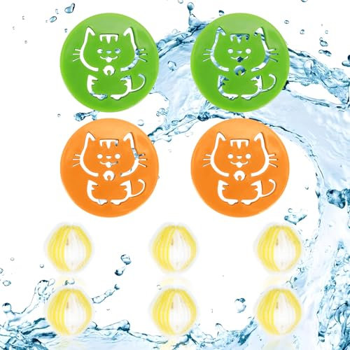 10 Stücke Tierhaarentferner Waschmaschine, Wiederverwendbar Katzenhaarentferner Fusselbälle, Hundehaare Entfernen Fusseln Flusen Haarentferner, Tierhaare Haarfänger Wäschebälle, für Trockner