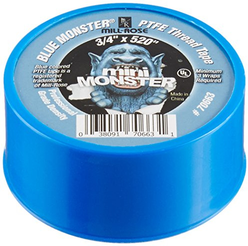 Millrose 70663 Monster Roll PTFE Thread Seal Tape, 3/4-Inch x 520-Inch, Blue