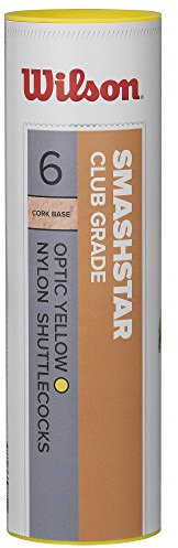 Wilson Unisex – Erwachsene SMASHSTAR 6 Tube YE 77 Badminton Shuttles, Gelb, One Size
