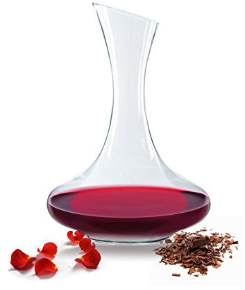 Sendez Weinkaraffe 1,5 Liter Dekantier Glaskaraffe Karaffe Glas