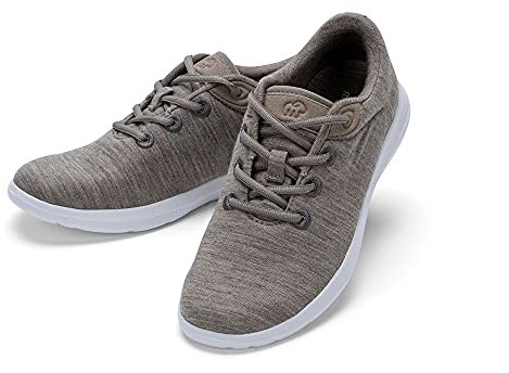 Merinos® Sneaker Damen Schuhe Merinowolle Beige-Sand - Lace Up Sommer Freizeitschuhe & Sportschuhe bequem, atmungsaktiv, leicht Frauen & Damen-Schuhe mit Schnürsenkel - Shoes Women 36