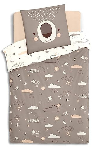 Atmosphera - Juego de Cama Infantil «Ours» - algodón 140 x 200 cm