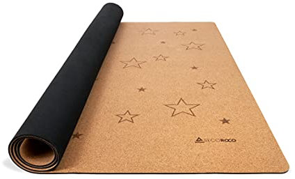Secoroco Spielmatte aus Kork. Schadstofffreie Krabbelmatte für Babys und Kinder. Sterne 160x110 cm