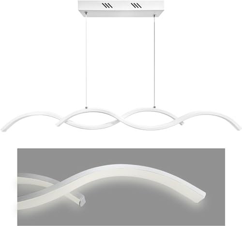 MAKA Lampadario a Sospensione Moderno | Lampadario LED Soffitto per Soggiorno, Cucina, Camera da Letto | Luce Naturale 4000K | Lampada Sospesa | 25W | Alluminio 90x5x90 cm