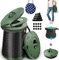 ALEVMOOM XXL Portable Toilets for Adults,Capacity 880lbs,19.7 H Adjustable Camping Toilet with Toilet Bags,Foldable Porta Potty for Camping, Hiking,Campervan,Travel,Car