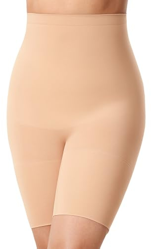 DELIMIRA Faja Reductora Ropa Interior Cintura Alta Pantalones Moldeadores para Mujer Beige Cálido 48-50
