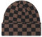 LumiSyne Strickmütze Für Damen Herren Schachbrett Kariert Muster Doppelter Zweck Mütze Mit Bündchen Und Slouchy Beanie Doppellagiger Stoff Stretchy Warme Baggy Skull Cap Winter Mütze Für Outdoor