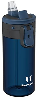 Sparrow Borraccia Bambini 500ml - TouchFlow Bottiglia Senza BPA - Senza Perdite Borraccia Cannuccia - Borracce Sportiva Flusso Rapido Con Un Clic per Scuola, All'aperto