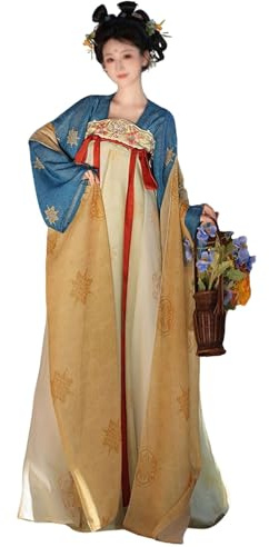 Kinesisk traditionell forntida dräkt (155-175 cm), Hanfu-klädsel för kvinnor (48-75 kg), för cosplay, scenframträdande