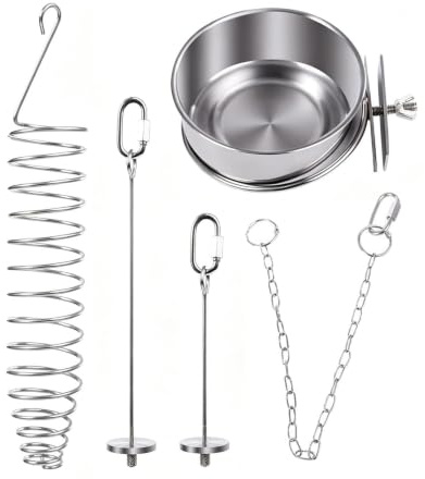 Bird Cage Feeder Snack Feeding Forks | Bird Food Bowl for Cockatiel Fruit Vegetable Pet Crate Pole Outside Finch Backyard Indoor Parakeet