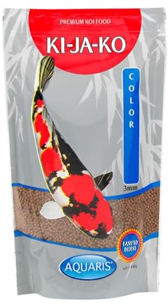 KI-JA-KO Color - Nourriture pour carpes koï 3 kg / 6 mm. Nourriture enrichi en astaxanthine et en Paprika pour Intensifier la Couleur et Soutenir la Pigmentation Naturelle des carpes koï.