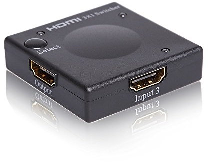 HDMI Switch 3 in 1 Out, 4K HDMI Splitter – Switcher Supports 4K 60Hz, 3D, HDR, HDCP 2.2, Dolby Audio – 3 Port Selector for PS5, Xbox, Roku, TV Stick, Blu-Ray, Projector, HDTV, DVD and more