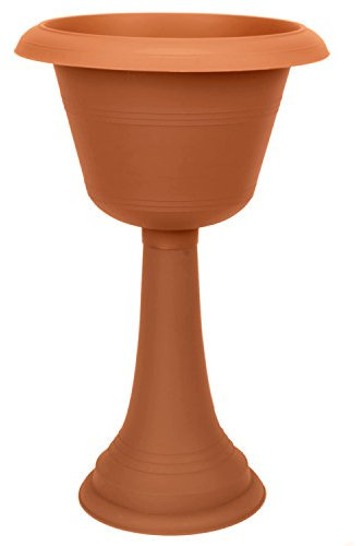 Form Plastic Eleganter Pflanzpokal Amphore Pflanzgefäß hoch Terracotta H 55 cm Blumentopf