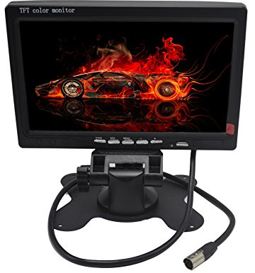 Padarsey 17,78 cm LED-bakgrundsbelysning TFT LCD-skärm för bil backkameror, bil DVD, serveringskamera, STB, satellitmottagare och annan videoutrustning 7 HD Monitor