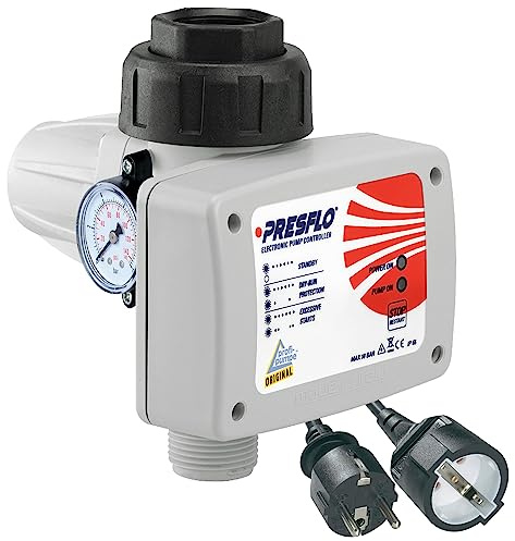 AMUR Pumpstyrning tryckbrytare tryckvakt PRESFLO-2® automatisk styrenhet flödesväktare kabel för hemvatten, pump brunnpump, centrifugalpump, dykpump, djupbrunnpump