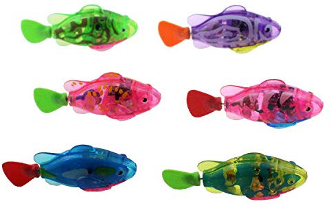 Escomdp Electronic Fish Toys Electric Animal Pets Bath Toy Bathtub, Fish Tank Kids Christmas Birthday Gift (6 Pack)