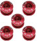 The Lord of the Tools 5pcs M8 Bicicletta Guarnitura Singola Corona Chainwheel Bulloni & Dadi Kit Rosso 7075 Lega di Alluminio MTB Disco Viti Per Bici Da Strada Mountain Bike