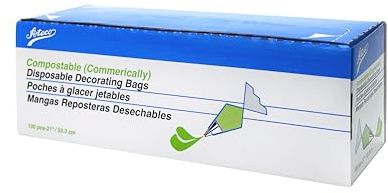 Ateco 21 Compostable and Disposable Decorating Bags, 100 pack