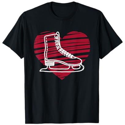 Ice Skating Love Figure Skater Ice Skates Valentines Day T-Shirt