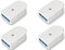 4 Pezzi Presa Elettrica, Presa Bipasso 2P+T 10/16A, Compatibile Con Spina Italiana 10A e 16A (presa bivalente 10/16 bianca)