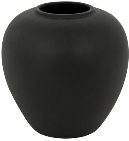 ATMOSPHERA CREATEUR D'INTERIEUR - Vaso a sfera in ceramica nera rily h22cm