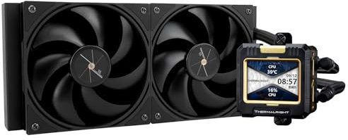 Thermalright FW240 Nero Raffreddamento ad Acqua 240 AIO, Schermo LCD IPS 320 x 240, Liquido per CPU AMD/Intel: LGA1700/AM4/AM5