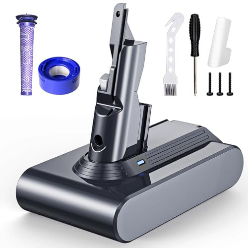 6000mAh Batería para Dyson V7, 21.6V Batería de Repuesto para Dyson V7 Aspiradora Inalámbrica V7 Animal Trigger Trigger + Motorhead Pro Fluffy Matelas SV11