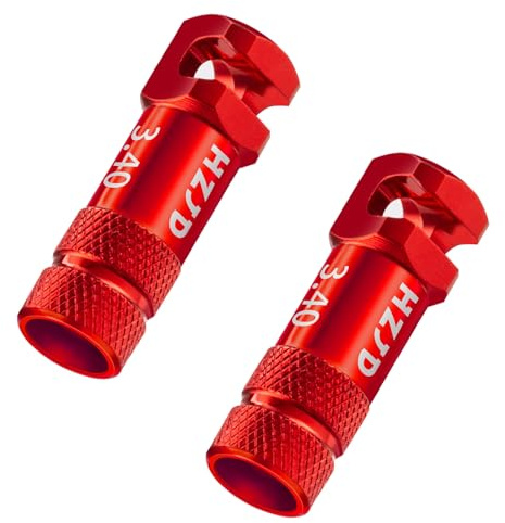 Bicicleta Presta Tapas de Válvulas, Rojo, Extracción de radios del núcleo integrada(2Piezas)