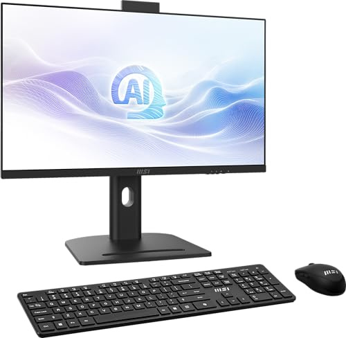 MSI Modern AM273QP AI AIO Desktop: 27 QHD, Intel Core 7-155H, 16GB Memory, 1TB M.2 NVMe SSD, WiFi 6E, BT 5.3, Black, Windows 11 Home: 1UM-067US