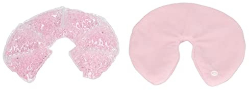 Kit de gel de pecho, compresa de lactancia fría y caliente, reduce la hinchazón y el dolor, agrava la glándula mamaria, con inserciones de gel para un uso cómodo (rosa)