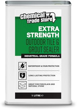 Chemical Trade Store - Outdoor Tile & Grout Sealer | Impregnator for all Natural Stone Floor Tiles | Lasting Waterproof Protection - 1 Litre