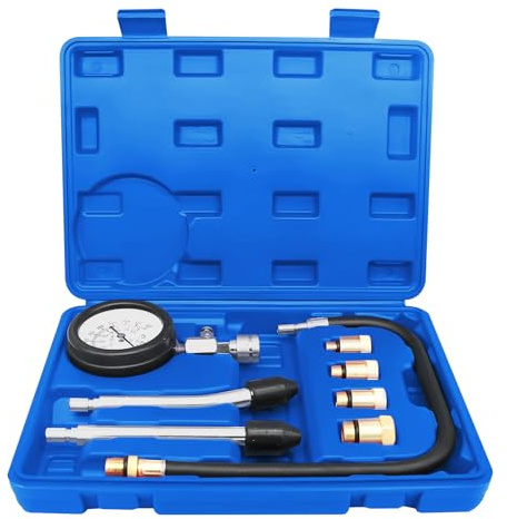 Tester di compressione, tester di compressione standard, tester di compressione per benzina, kit tester di compressione, per controllare e misurare la compressione del motore auto M10 M12 M14 M18