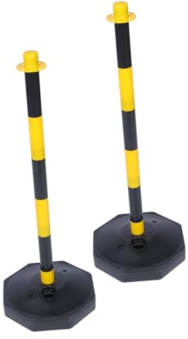 VALICLUD 2 Piezas Cono de Tráfico de Seguridad con Base Rellenable y Delineador de Advertencia Amarillo y Negro para Formación y de Estacionamiento Resistente y Desmontable