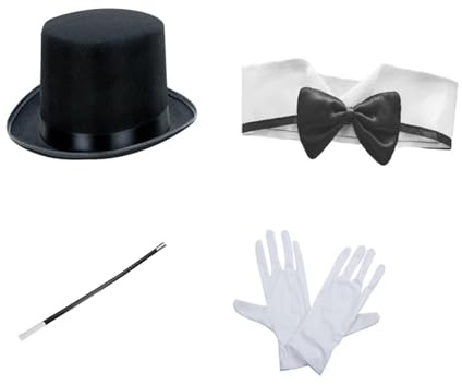 Lerpwige Disfraz De Mago Para Con Sombrero De Calcetines Hasta Muslo Collar De Varita Mágica Guantes Para Espectáculo De Trucos De Disfraces De Halloween Disfraz De Mago Para Niños