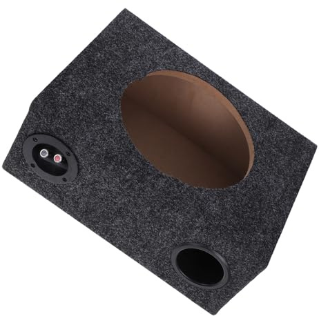 POPETPOP Caisson de Basses Voiture 10 Pouces Ultra-Plat en Bois et Abs, Caisson pour Subwoofer de Véhicule Simple Cabine, Boîtier Insonorisé pour Installation Audio Automobile