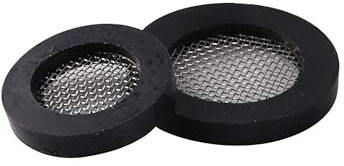 duschhuvudbrickor, 10 st. tätning O-lock slangpackning platt gummipackning med filter 40/60 mesh tätningar, for slang, rör och kran(19mm)