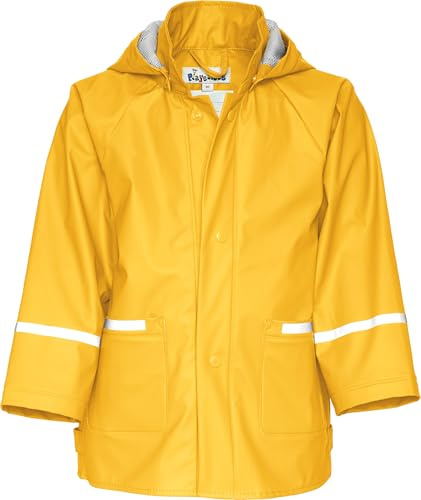 Playshoes Giacca da pioggia, Abbigliamento antipioggia antivento e impermeabile Unisex - Bambini e ragazzi, giallo, 86