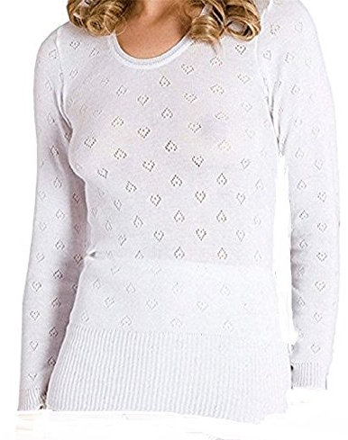 Ladies SnowdropThermal Long Sleeve Vest Top White (14-16 UK 40-42 EU)